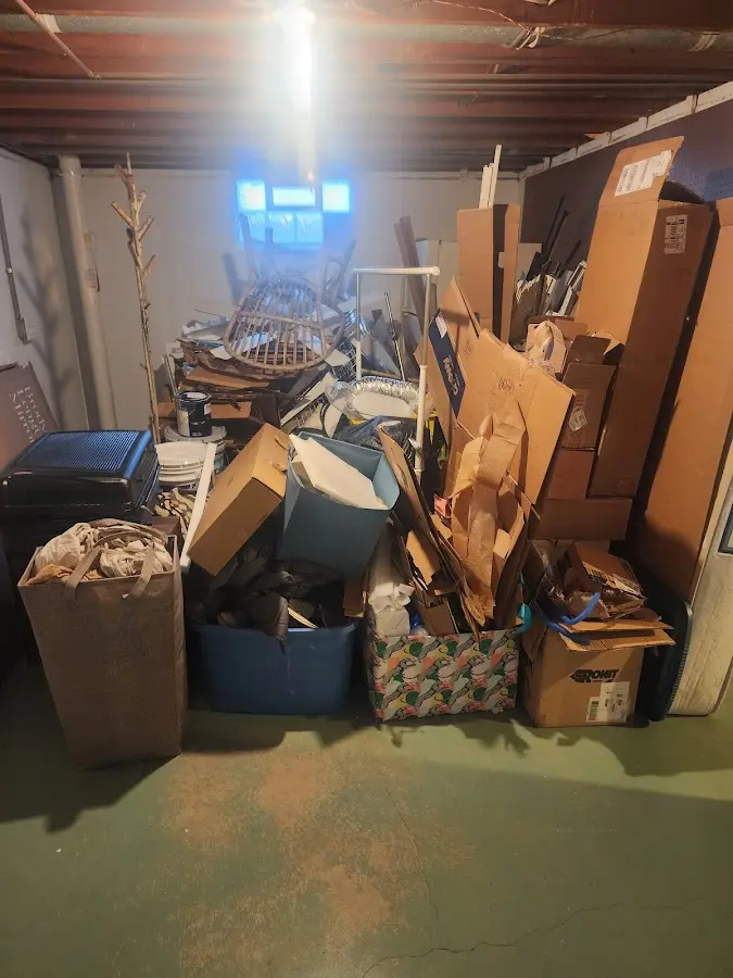 Roll-off dumpster container at job site for 20 Yard Dumpster Rental in Spring City